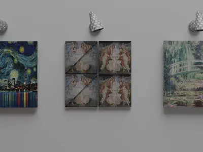 Living Room and Collectible items 3D model