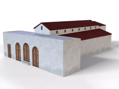 Basilique Low-poly 3D model
