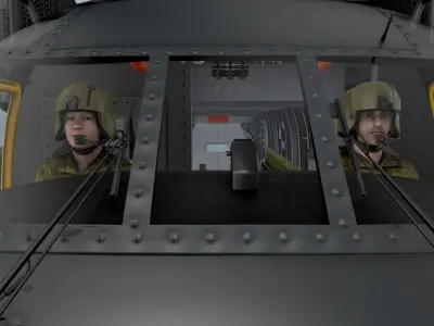 MH-53E Sea Dragon US Navy 2 Basic Animation Low-poly 3D model