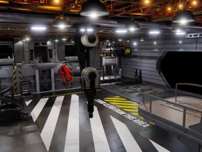 SCIFI HANGAR 3D model