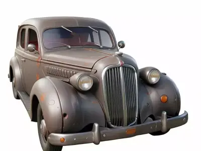1938 Plymouth Car 3D Model for 3D Print - STL 3D File 3D model