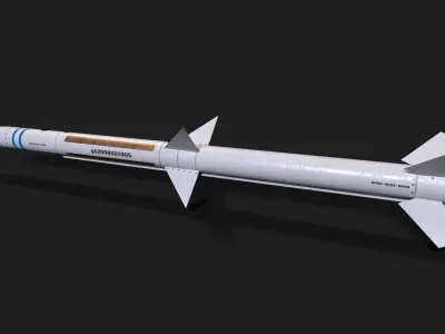 pl12 air to air missile Low-poly 3D model