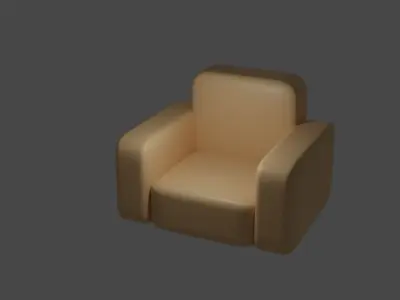 Small furniture pack Free low-poly 3D model
