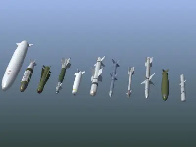 NATO Aircraft Weapons Low-poly 3D model