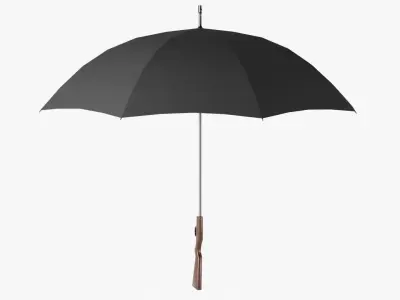 Umbrella gun Low-poly 3D model