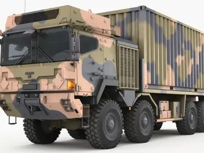 MAN HX77 armor container truck 3D model