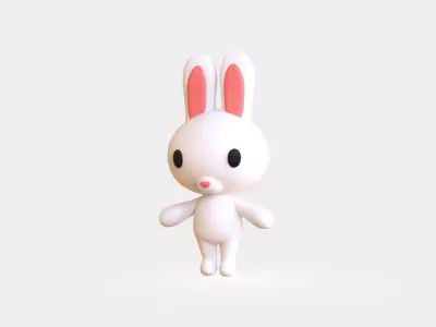 Little animal cute - Bunny cute - Character002 Low-poly 3D model