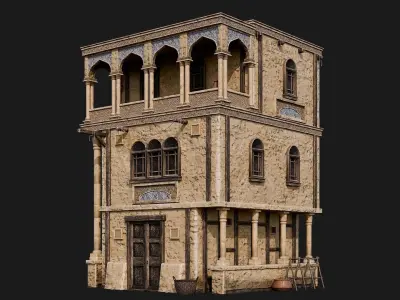17-20 - Arabic Houses 4K Low-poly 3D model