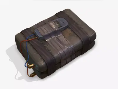 C4 Explosive Low-poly 3D model