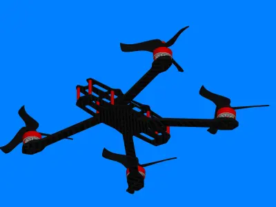 5 inch DRONE CARBON Fiber 3D print model
