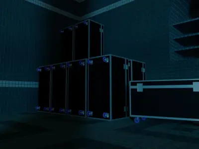 Flightcase 120x60x60 for Background Use Free low-poly 3D model