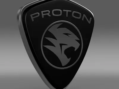 Proton logo 3D model