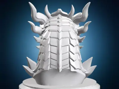 Mecha Dragon Bust 3D Print Model 3D print model
