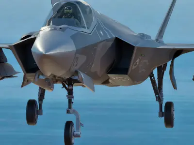 F35A Lightning II - Rigged - with high resolution Textures Low-poly 3D model