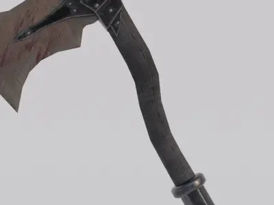 Dragon bon ax Low-poly 3D model