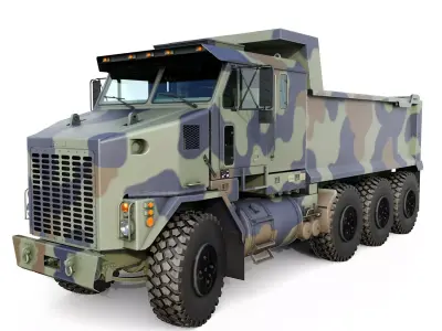 Military Dump Truck Oshkosh M1070  Low-poly 3D model