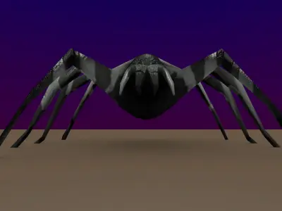 The Gray Spider Low-poly 3D model