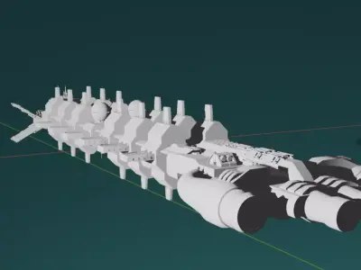 Space Cargo Ship 3D model