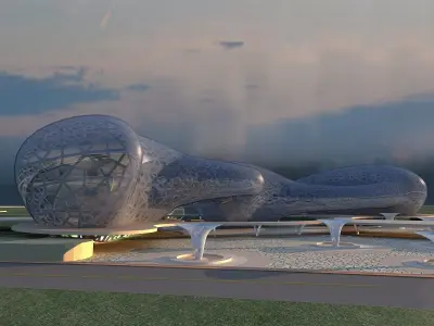 Futuristic Museum 2 3D model