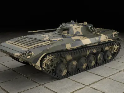 BMP2 TANK Free low-poly 3D model