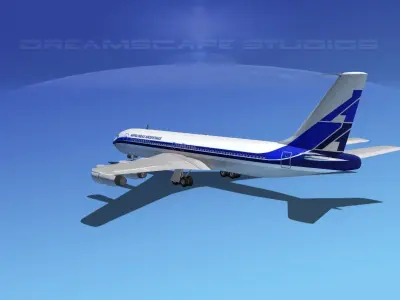 Boeing 707 Aerolineas Argentinas 3D model