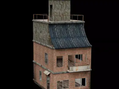 PUBG HOUSE Low-poly 3D model