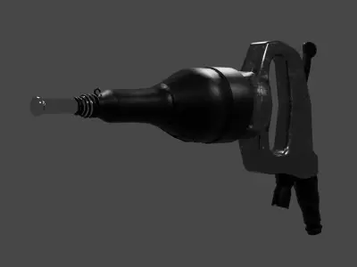 Pneumatic Aircraft Rivet Hammer 3D model