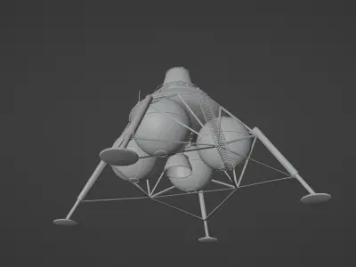 Realistic 3D model of a lander Free 3D model