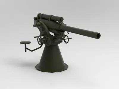 Anti-Aircraft Cannon 3D model