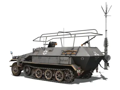 SD KFZ 251 3 IV Ausf A - Radio and Command Vehilce 3D model