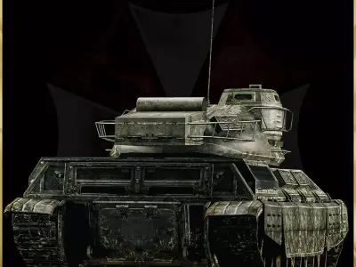 Resident Evil Tank - 3D ASSET - Game Ready - 3D Art Low-poly 3D model