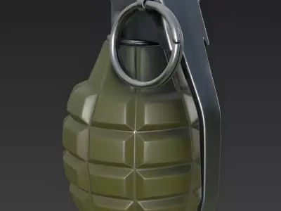 Tactical Military Fragmentation Grenade 3D Model Low-poly 3D model