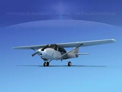 Cessna 172RG Cutlass Bare Metal 3D model