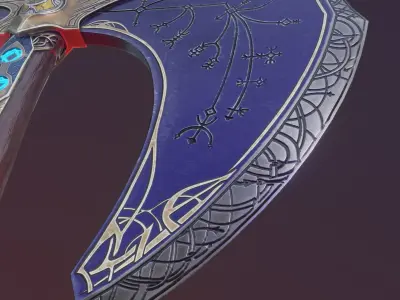 Leviathan axe God of war ragnarok Low-poly 3D model