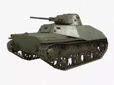 Tank T 40 Vray 3D model