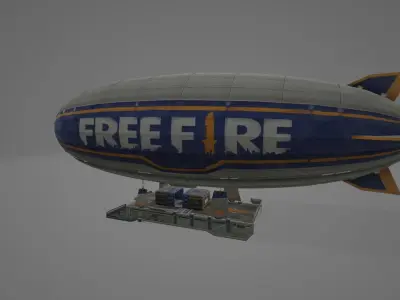 blimp zeppelin aircraft   aerostat Low-poly 3D model