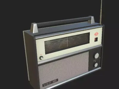 Soviet Radio VEF 12 Free low-poly 3D model