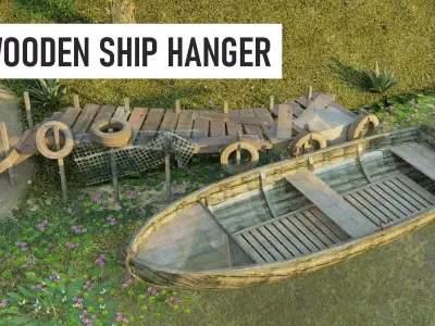 Boat Hanger 3D model