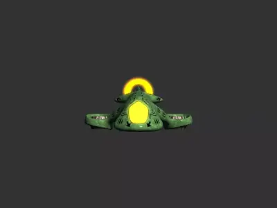 Phantom Space Ship Low-poly 3D model