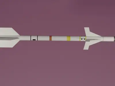 AIM-9 Sidewinder Missile Low-poly 3D model
