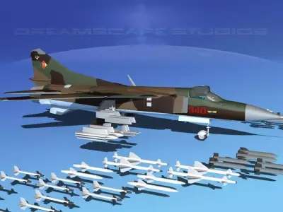 Mig 23 Flogger B V13 East Germany 3D model