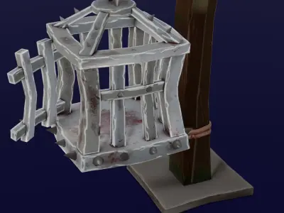 Bird Cage 3D Model Low-poly 3D model