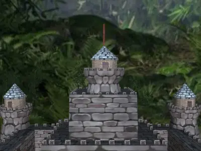 Medieval Castle Stone Palace Low-poly 3D model