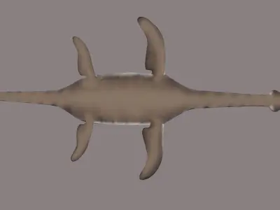 Plesiosaurus dinosaur Low-poly 3D model