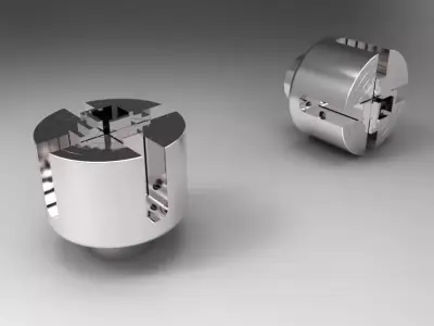 chuck pair of stainless steel milling cutters Free 3D model