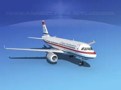 Airbus A319 Charter Southeastern 3D model