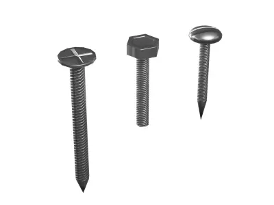 Screws - low poly Free low-poly 3D model