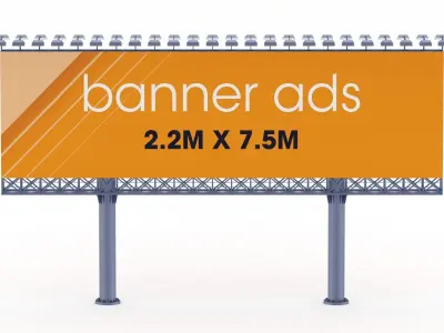 Billboard 3 banner ads 3D model