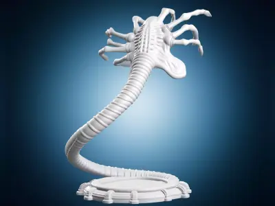 Alien Facehugger Creature Miniature Statue 3D print model