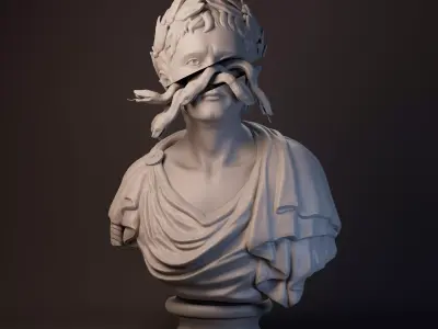 Caesar Augustus Printable Bust 3D print model